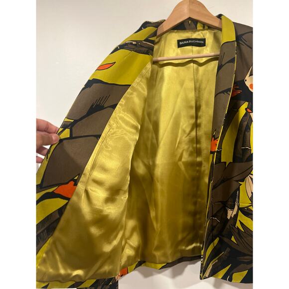 Dana Buchman Colorful Cotton Printed Blazer Size 4 - Picture 6 of 6